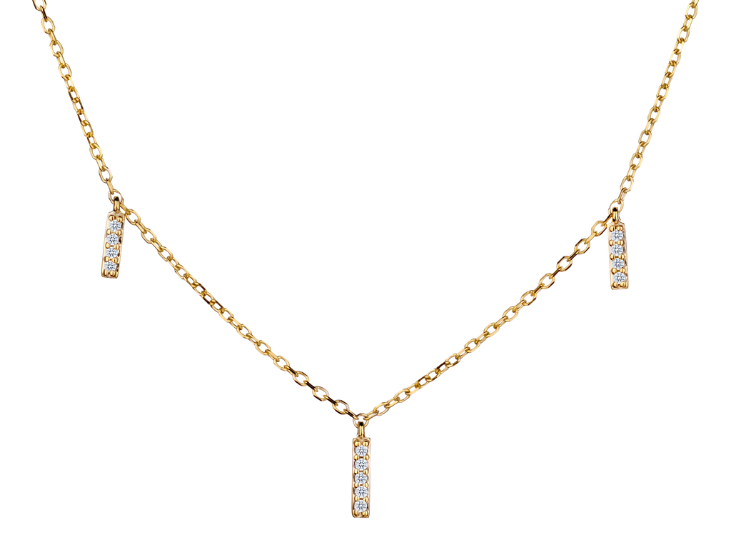 .05 Carat of Diamonds "Icicle" Necklace, 14kt Yellow Gold.....................NOW