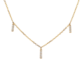 .05 Carat of Diamonds "Icicle" Necklace, 14kt Yellow Gold.....................NOW