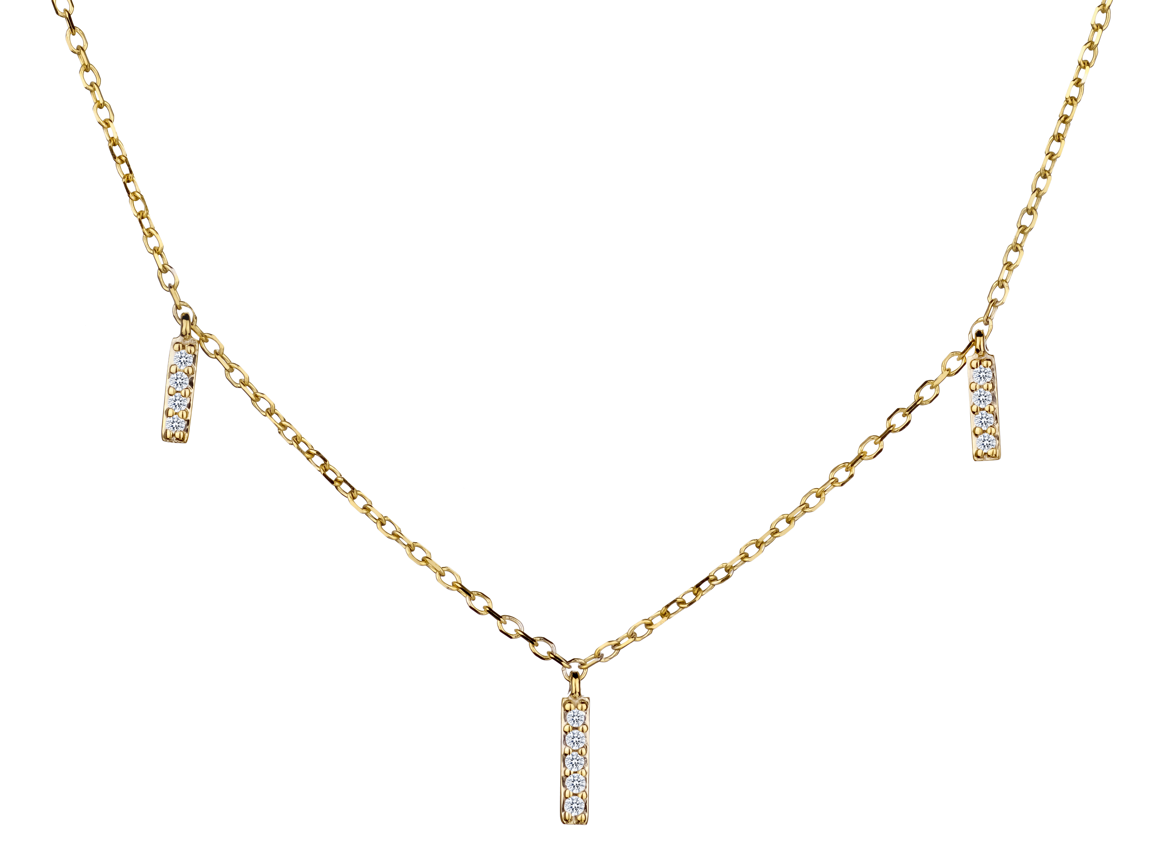 .05 Carat of Diamonds "Icicle" Necklace, 14kt Yellow Gold.....................NOW