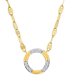 .10 Carat of Lab Grown Diamonds Circle Necklace, Gold Plated.....................NOW - Griffin Jewellery Designs