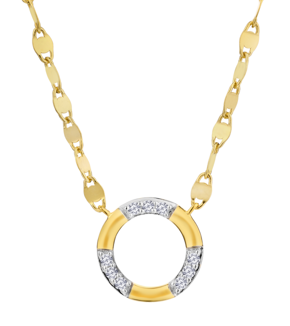 .10 Carat of Lab Grown Diamonds Circle Necklace, Gold Plated.....................NOW - Griffin Jewellery Designs