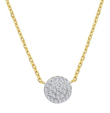 .10 Carat of Lab Grown Diamonds Cluster Circle Necklace, Gold Plated.....................NOW - Griffin Jewellery Designs