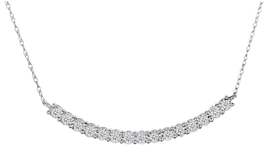 .26 Carat of Lab Grown Diamonds "Miracle" Bar Necklace, 10kt White Gold.....................NOW