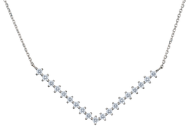 .33 Carat of Lab Grown Diamonds "Venus" Necklace, 10kt White Gold.....................NOW