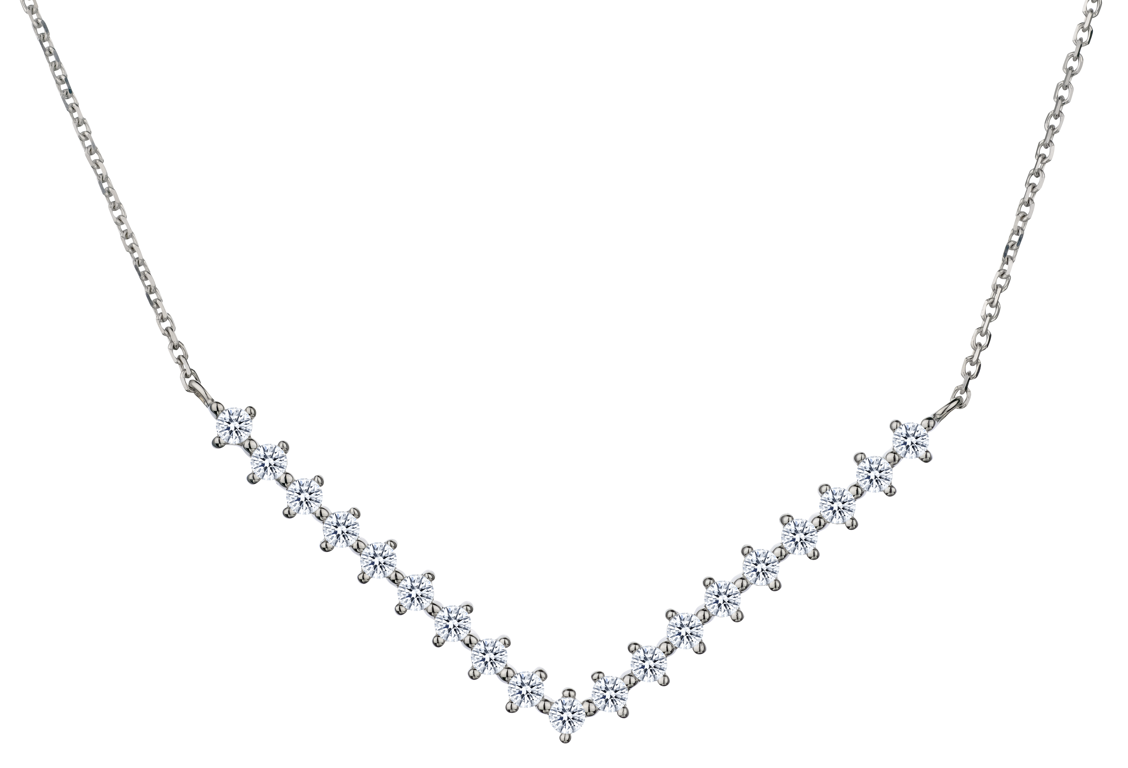 .33 Carat of Lab Grown Diamonds "Venus" Necklace, 10kt White Gold.....................NOW