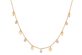 .25 Carat Of Lab Grown Diamonds Necklace, 10kt Yellow Gold.....................NOW