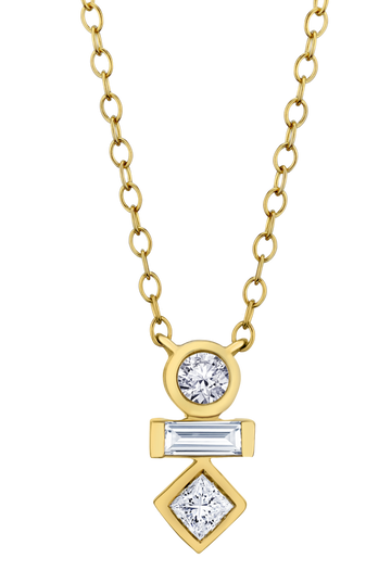 .25 Carat Of Lab Grown Diamonds "Unique" Pendant, 10kt Yellow Gold.....................NOW - Griffin Jewellery Designs