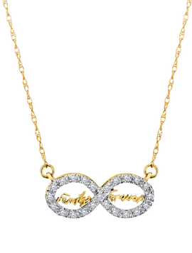 .10 Carat Of Lab Grown Diamonds "Family Forever" Infinity Pendant, 10kt Yellow Gold.....................NOW