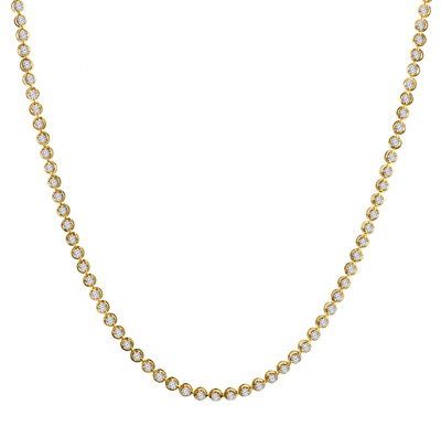 3.00 Carat of Lab Grown Diamonds Necklace, 10kt Yellow Gold.....................NOW