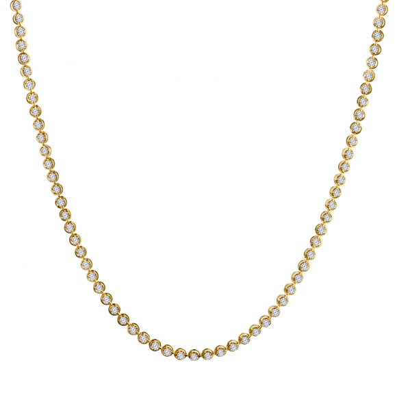 3.00 Carat of Lab Grown Diamonds Necklace, 10kt Yellow Gold.....................NOW