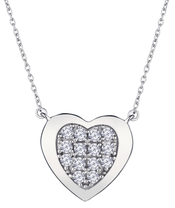 .76 Carat of Lab Grown Diamonds Heart Pendant, Sterling Silver.....................NOW - Griffin Jewellery Designs
