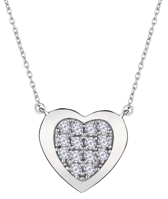 .76 Carat of Lab Grown Diamonds Heart Pendant, Sterling Silver.....................NOW - Griffin Jewellery Designs