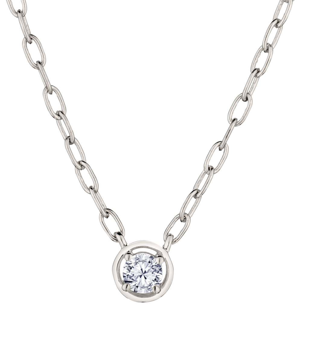 .20 Carat of Lab Grown Diamond Round Necklace, Sterling Silver.....................NOW