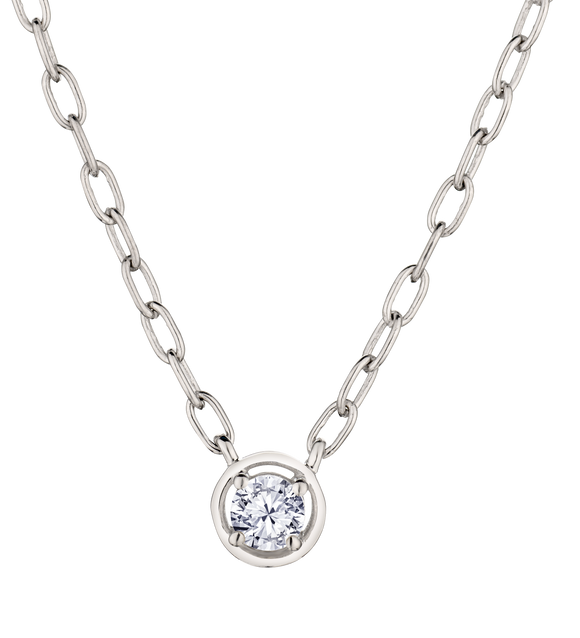 .20 Carat of Lab Grown Diamond Round Necklace, Sterling Silver.....................NOW - Griffin Jewellery Designs