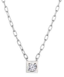 .20 Carat of Lab Grown Diamond Square Necklace, Sterling Silver.....................NOW - Griffin Jewellery Designs