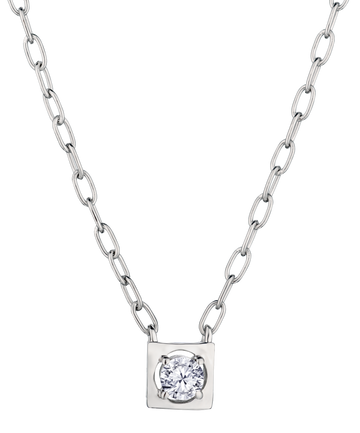 .20 Carat of Lab Grown Diamond Square Necklace, Sterling Silver.....................NOW - Griffin Jewellery Designs