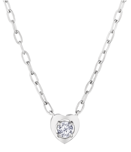 .20 Carat of Lab Grown Diamond Heart Necklace, Sterling Silver.....................NOW - Griffin Jewellery Designs