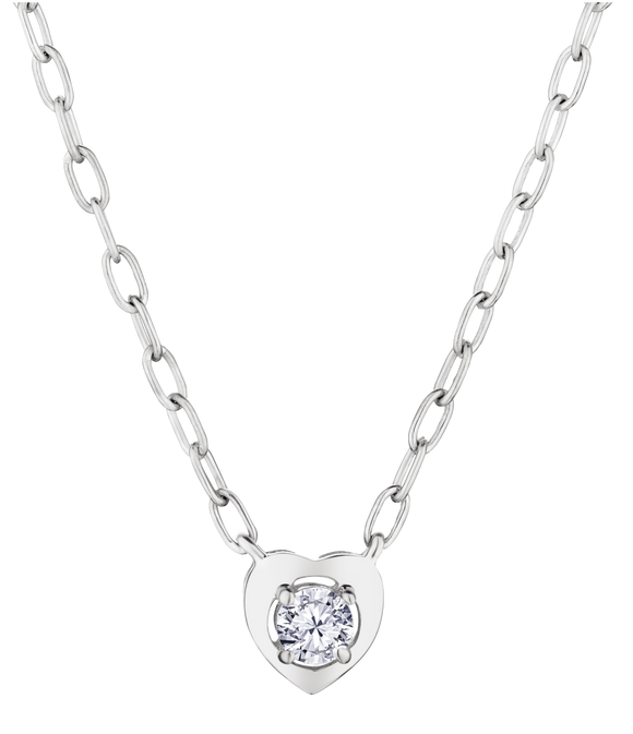 .20 Carat of Lab Grown Diamond Heart Necklace, Sterling Silver.....................NOW - Griffin Jewellery Designs