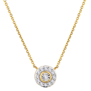 .05 Carat Lab Grown Diamond "Halo" Necklace, 10kt Yellow Gold.....................NOW - Griffin Jewellery Designs