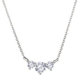 .33 Carat Lab Grown Diamond "Past, Present, Future" Necklace, 10kt White Gold.....................NOW - Griffin Jewellery Designs