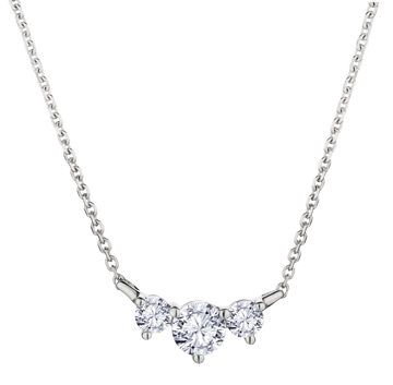 .33 Carat Lab Grown Diamond "Past, Present, Future" Necklace, 10kt White Gold.....................NOW - Griffin Jewellery Designs