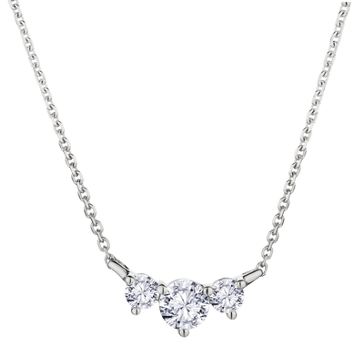 .33 Carat Lab Grown Diamond "Past, Present, Future" Necklace, 10kt White Gold.....................NOW - Griffin Jewellery Designs