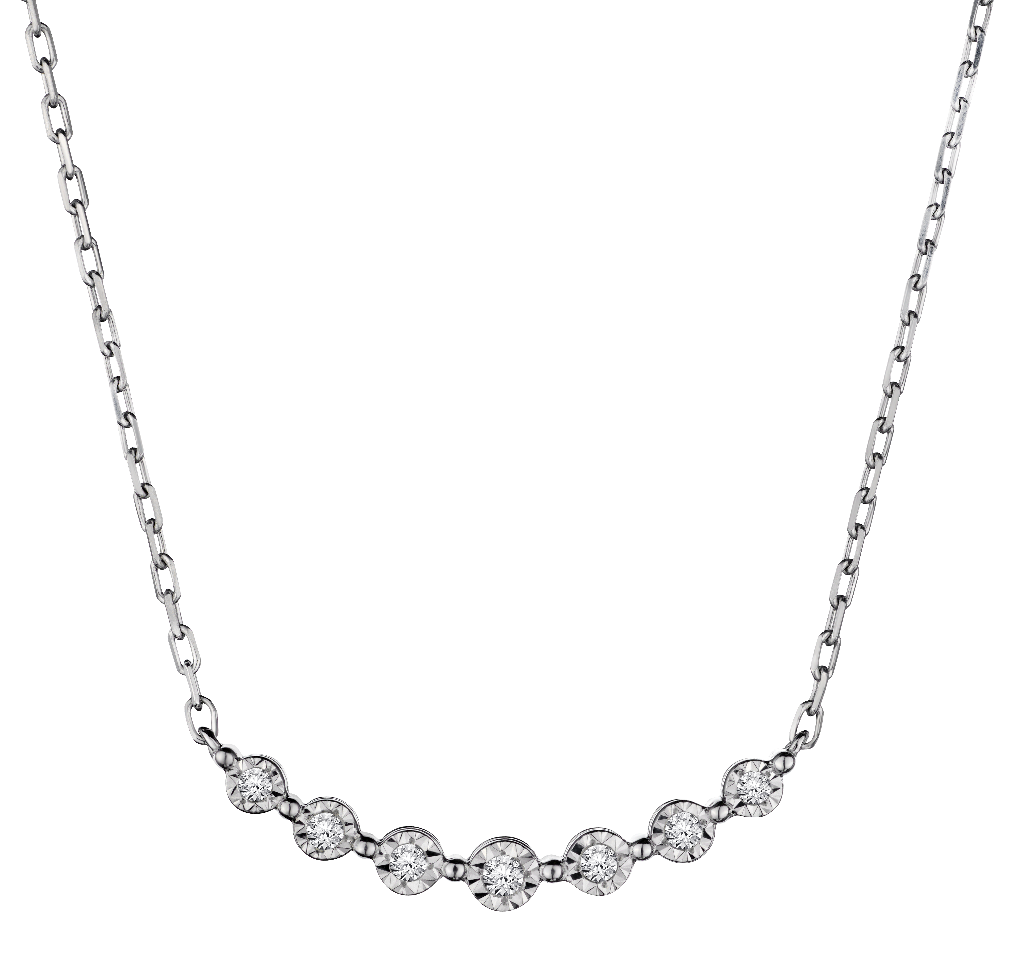 Silver .12 Carat of Diamonds Necklace.....................NOW