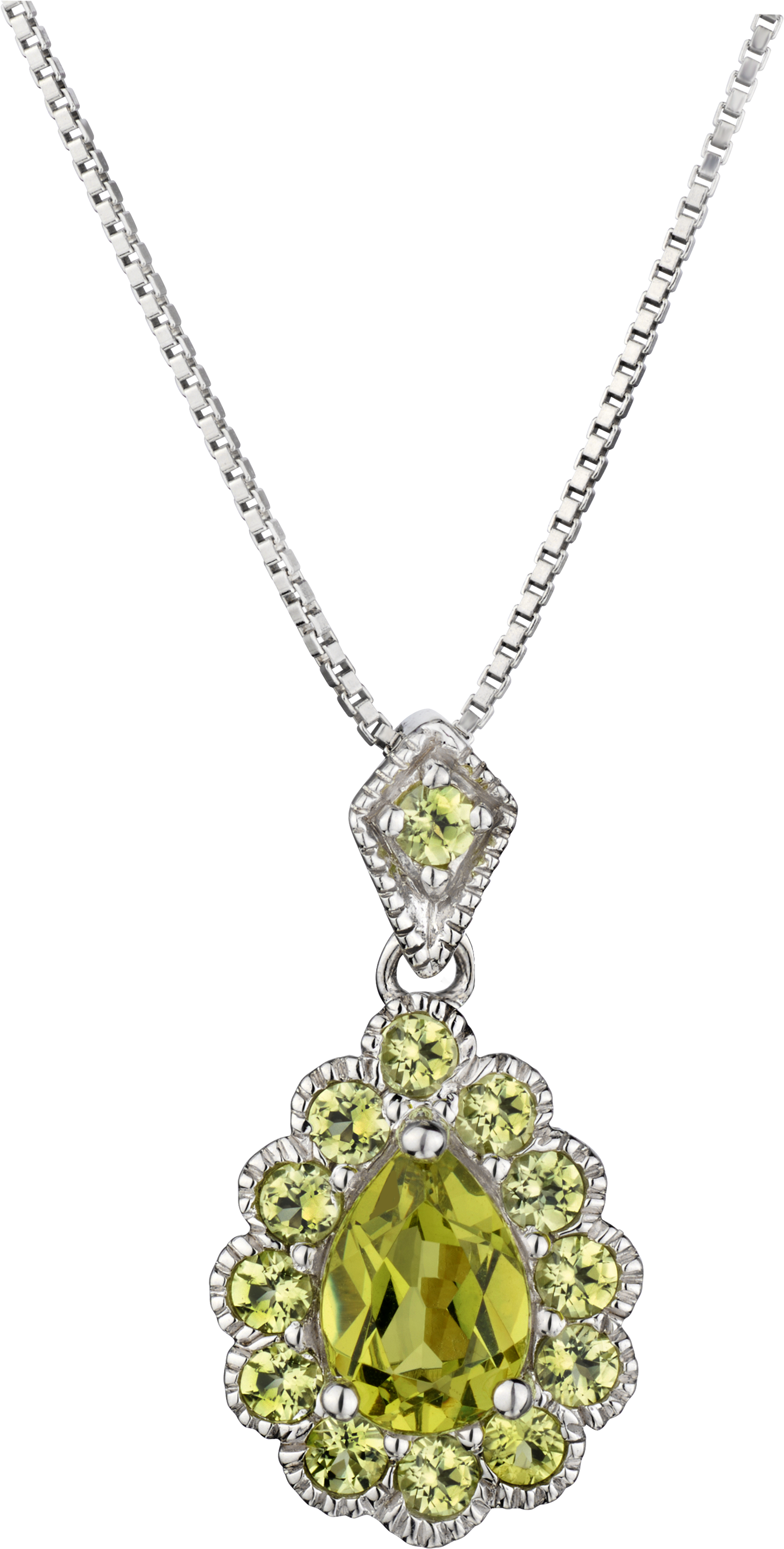 Genuine Peridot Pendant, Silver..................NOW