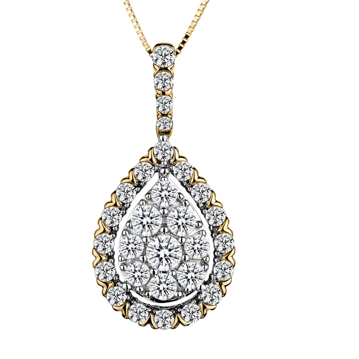 Pear shaped clearance diamond necklace