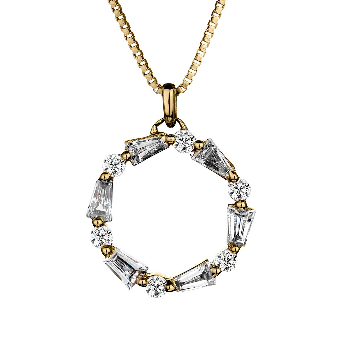 .25 Carat Circle Diamond Pendant, 14kt Yellow Gold.......................NOW