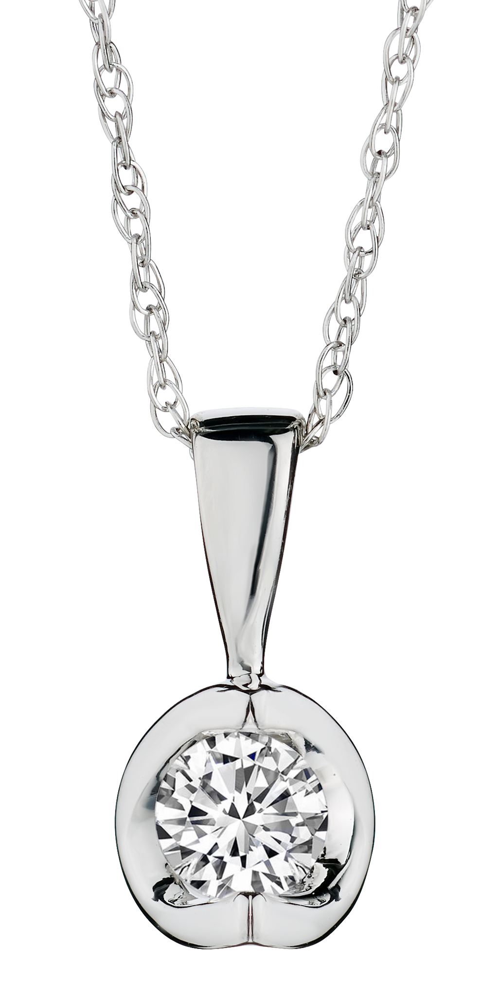 .20 Carat of Diamonds Solitaire Tulip Pendant, 14kt White Gold.....................NOW