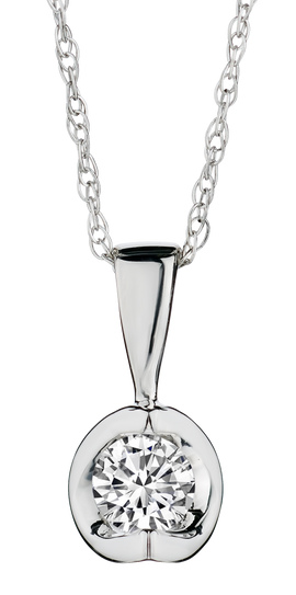.20 Carat of Diamonds Solitaire Tulip Pendant, 14kt White Gold.....................NOW