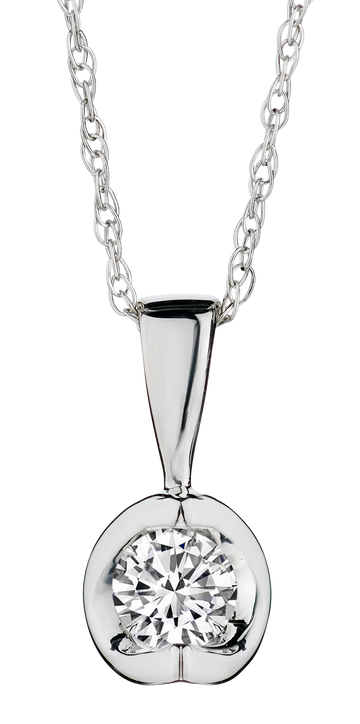 .20 Carat of Diamonds Solitaire Tulip Pendant, 14kt White Gold.....................NOW