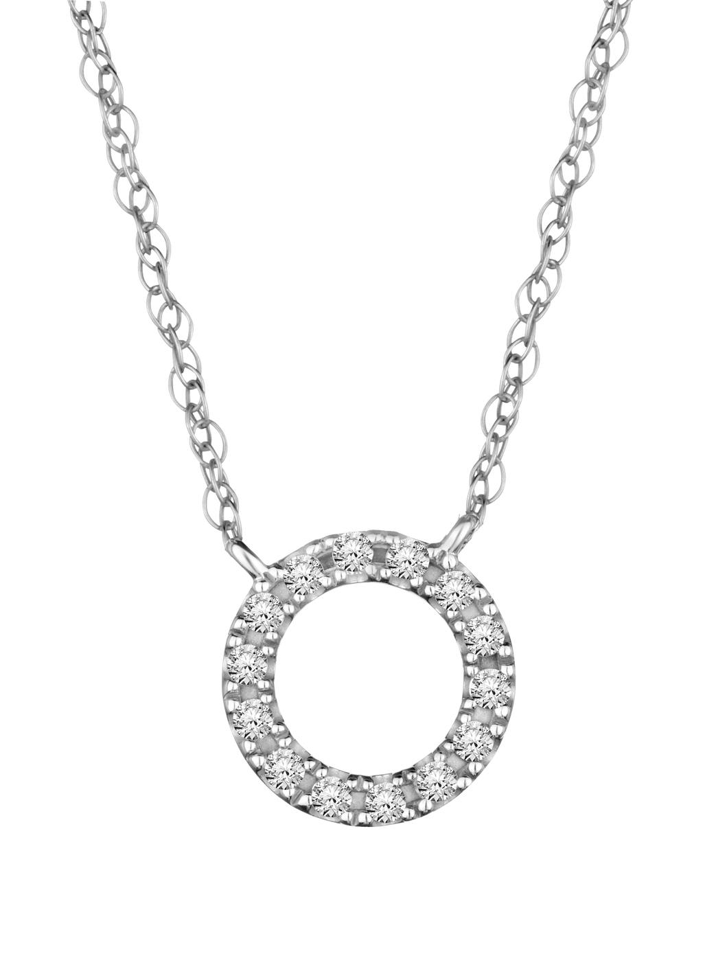 .10 Carat of Diamonds "Circle Of Love" Pendant, 10kt White gold.....................NOW
