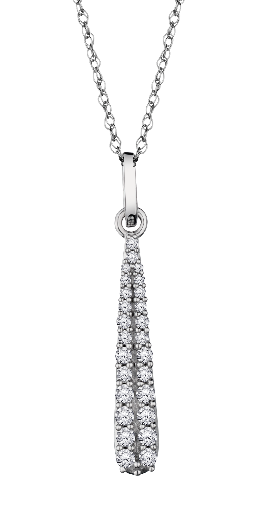 .25 Carat of Diamonds "Icicle" Pendant, 10kt White Gold.....................NOW