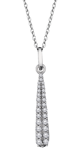 .25 Carat of Diamonds "Icicle" Pendant, 10kt White Gold.....................NOW