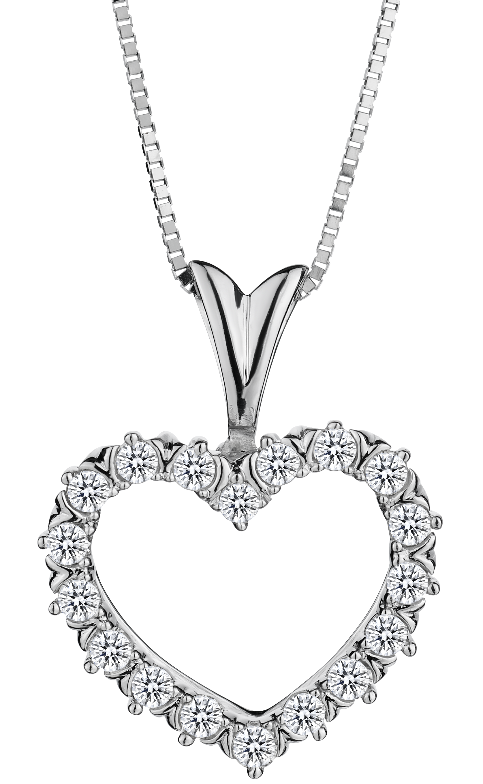 .25 Carat of Diamonds Heart Pendant, 10kt White Gold.....................NOW