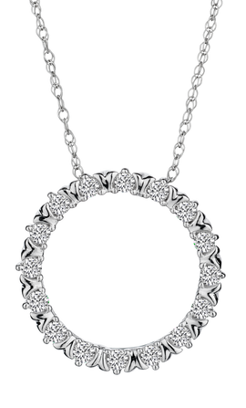 .25 Carat of Diamonds Circle Pendant, 10kt White Gold.....................NOW