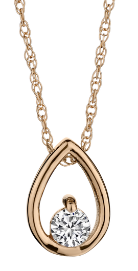 .10 Carat of Diamond Pendant, 14kt Yellow Gold.....................NOW