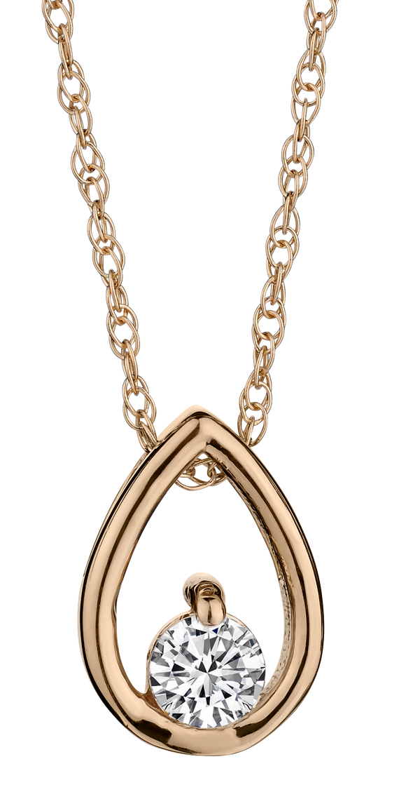 .10 Carat of Diamond Pendant, 14kt Yellow Gold.....................NOW