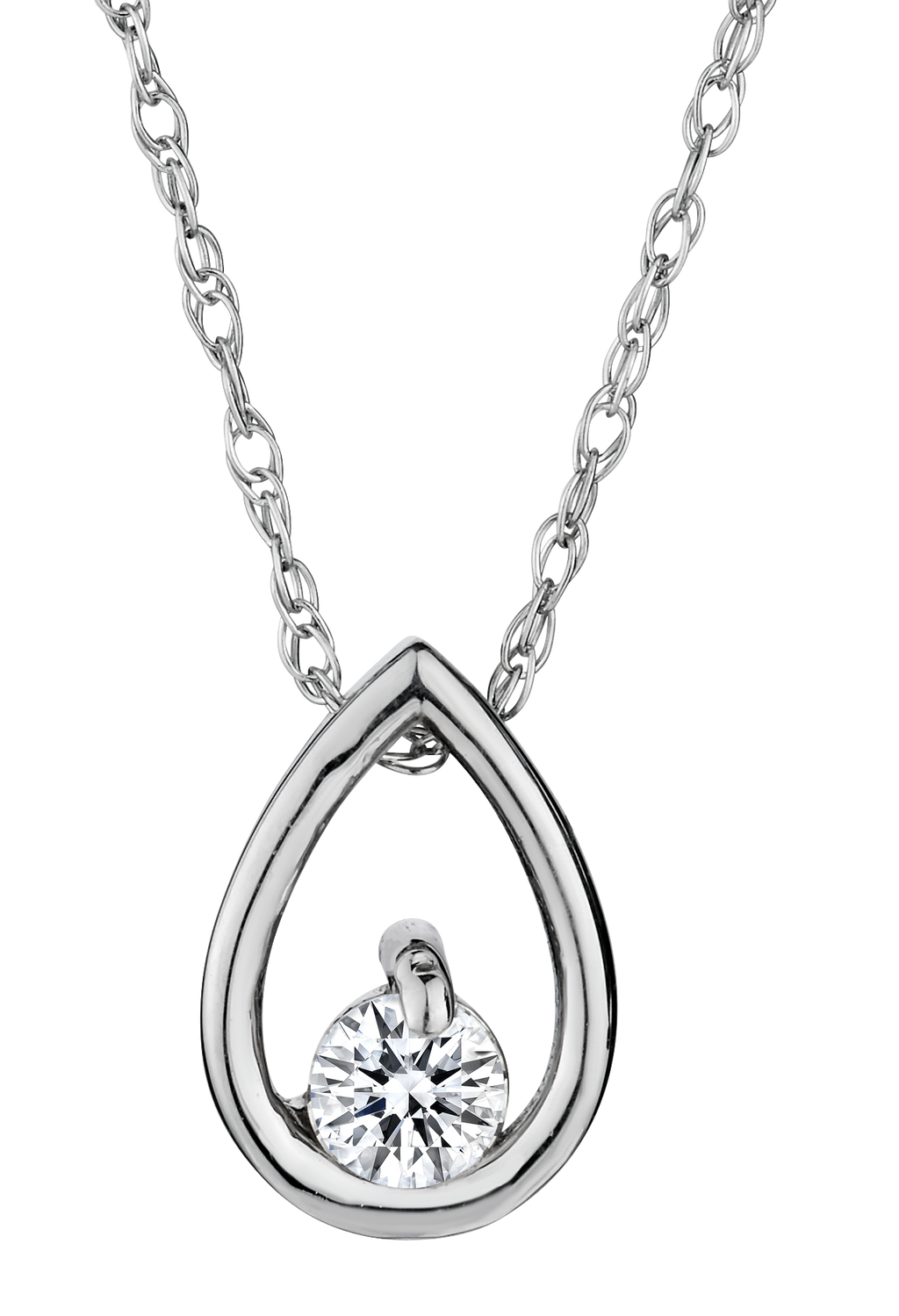 .10 Carat of Diamond Pendant, 14kt White Gold.....................NOW