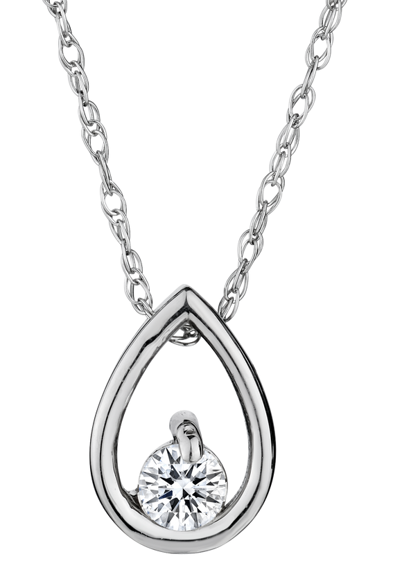 .10 Carat of Diamond Pendant, 14kt White Gold.....................NOW