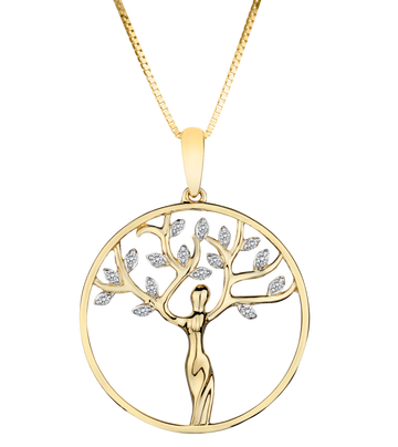 .07 Carat of Diamond "Tree of Life" Pendant, 10kt Yellow Gold.....................NOW - Griffin Jewellery Designs