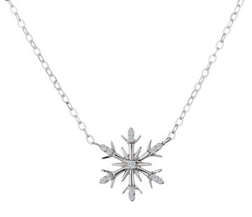 .05 Carat of Diamonds "Snowflake" Pendant, 14kt White Gold.....................NOW - Griffin Jewellery Designs