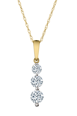 .50 Carat of Diamonds "Past, Present, Future" Pendant, 14kt Yellow Gold.....................NOW