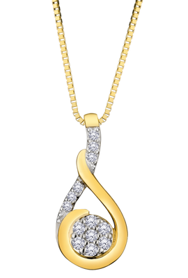 .11 Carat Of Diamonds Pendant, 10kt Yellow Gold.....................NOW