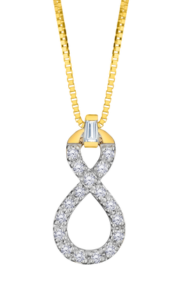 .09 Carat Of Diamonds "Infinite Love" Pendant, 10kt Yellow Gold.....................NOW