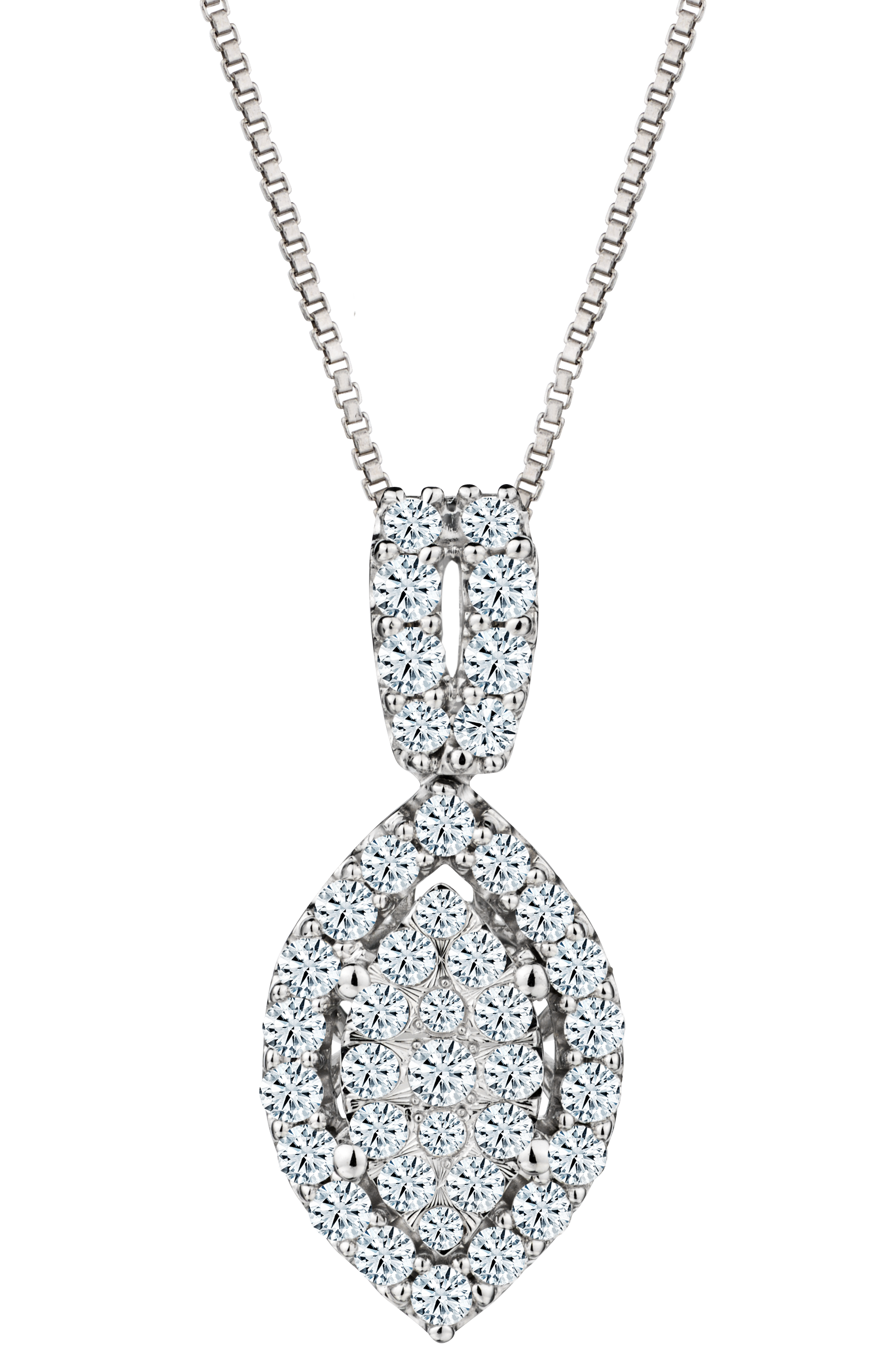 1.00 Carat of Lab Grown Diamonds Pendant, 10kt White Gold.....................NOW