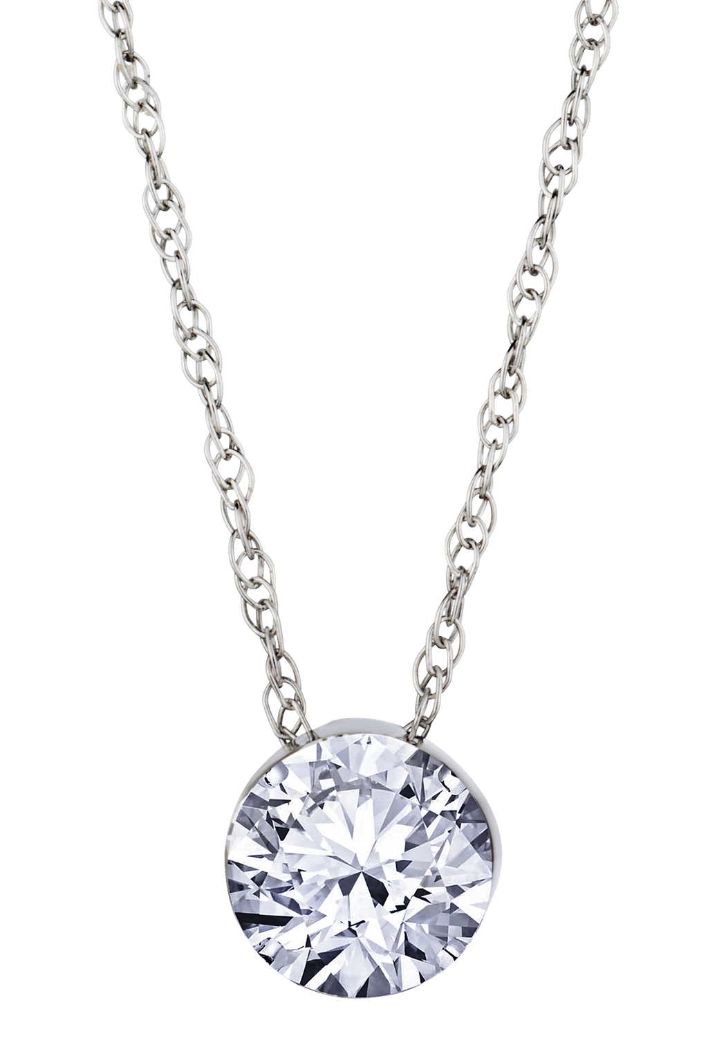 .50 Carat of Lab Grown Diamond Solitaire Pendant, 10kt White Gold.....................NOW
