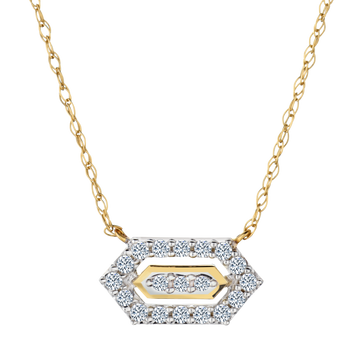 .11 Carat of Lab Grown Diamonds "Designer" Pendant, 10kt Yellow Gold.....................NOW